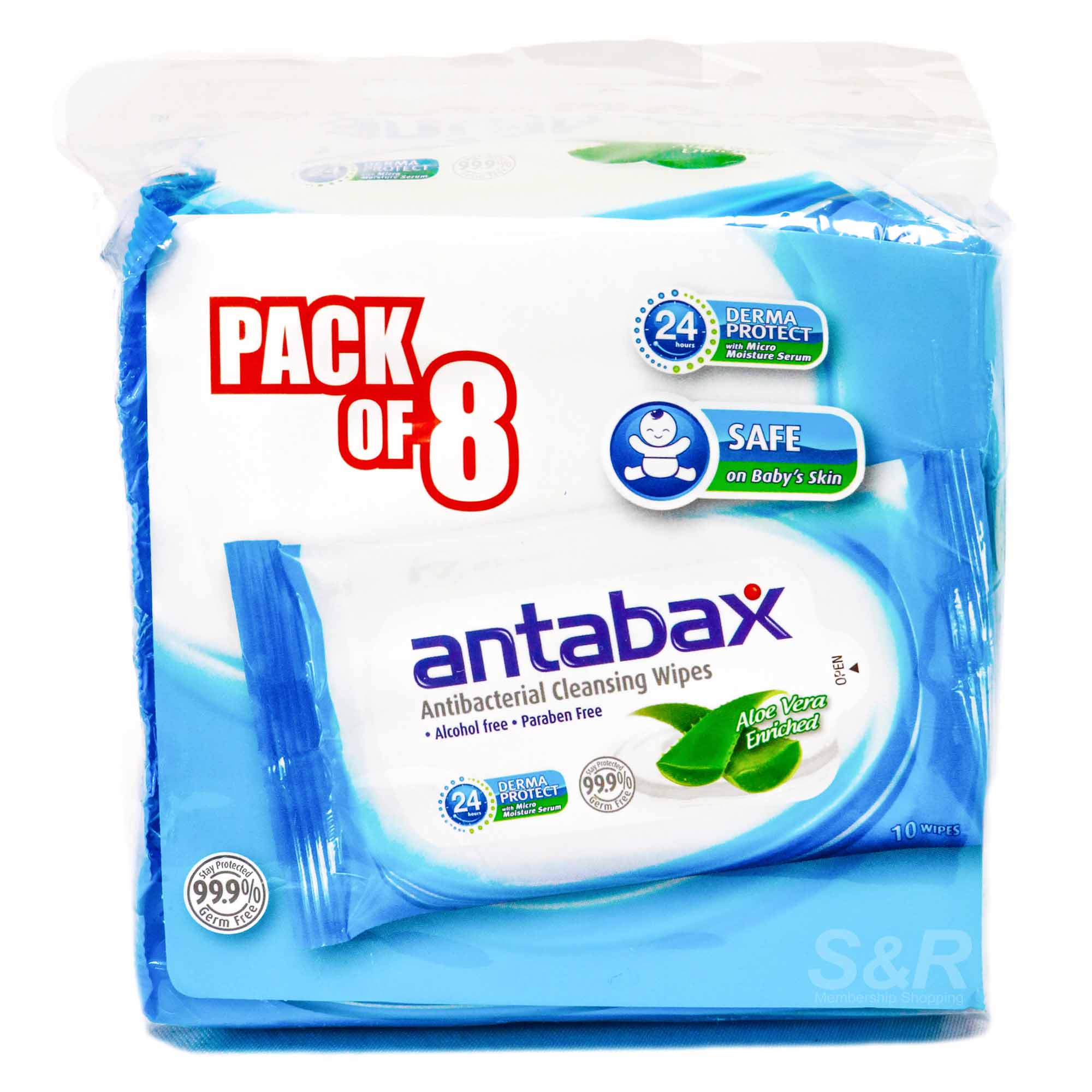 Antabax Antibacterial Cleansing Wipes 8 packs